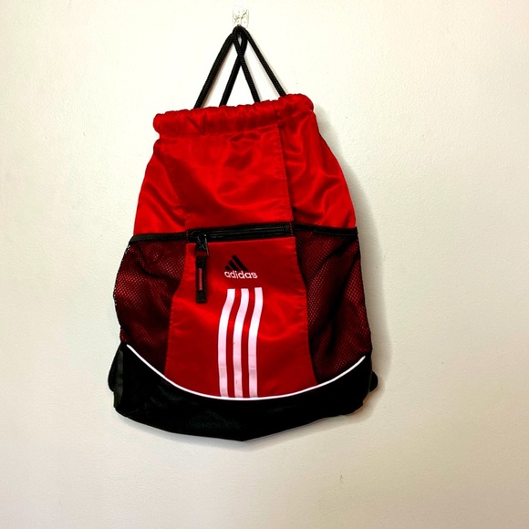 ADIDAS Alliance II Sackpack BackPack Red & Black